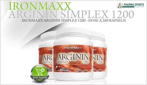 Ironmaxx Arginin Simplex Pharmasports News