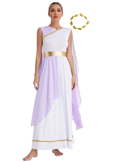 Sxiwei Womens Greek Toga Costume Grecian Toga Dress Roman Empress