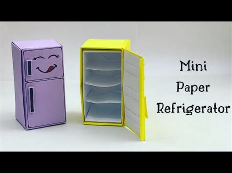 DIY MINI PAPER REFRIGERATOR Paper Craft Easy Origami Refrigerator