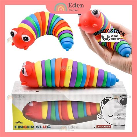 Baby Sensory Fidget Toys Rainbow Slug Snail Seal Kawaii Caterpillar