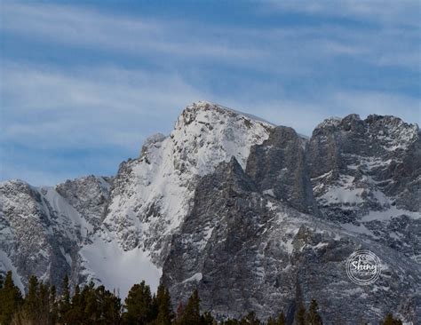 Snow Dusted Mountain Peaks Nature Photography Print Fine Etsy