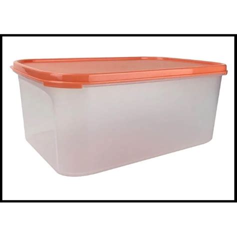 Tupperware Modular Retangular Laranja 4 3 Litros Shopee Brasil