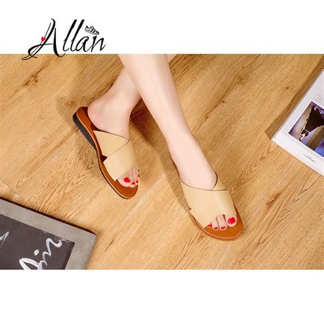 Allanshoes Hot Korean Fashion Flat Sandals For Women Highquality Sandal