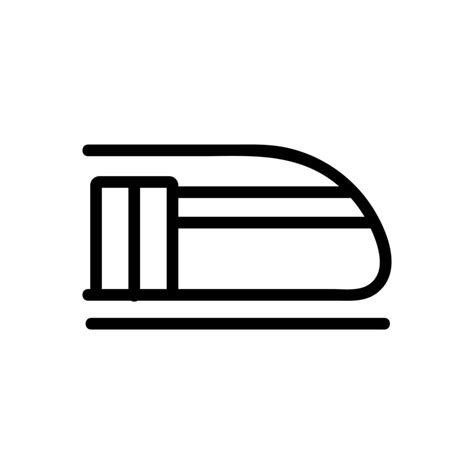 Subway High Speed Train Icon Vector Outline Illustration