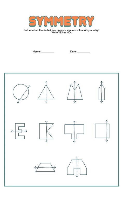 Symmetry 4th Grade Worksheet