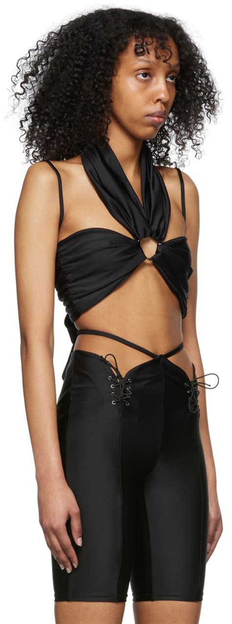 DIDU Black Nylon Bikini Top Didu
