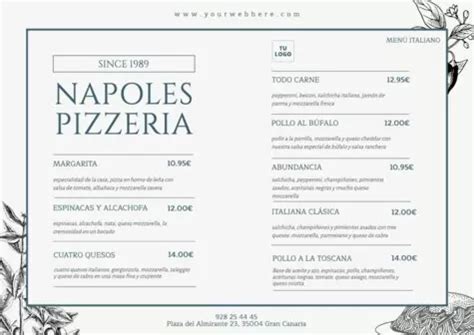 Dise A Cartas De Restaurante Italiano Con Plantillas Gratis