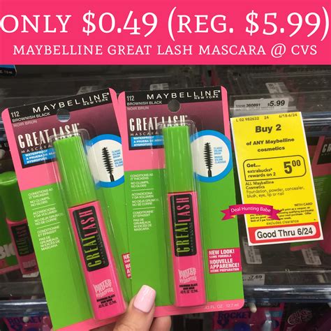 Only 0 49 Regular 5 99 Maybelline Great Lash Mascara CVS Deal Hunting Babe