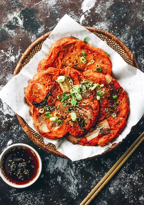 Korean Kimchi Pancakes Kimchijeon Recipe - CulturallyOurs | Kimchi jeon ...