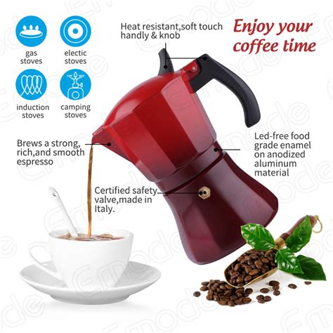 6 Cup Espresso Cup Moka Pot Stovetop Espresso Maker Classic Cafe Percolator Italian Coffee Maker