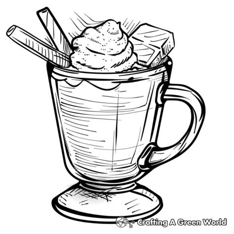 Hot Chocolate Coloring Pages Free Printable