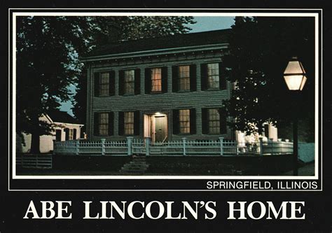 Postcard Abraham Lincoln S Home Residence U S President Springfield