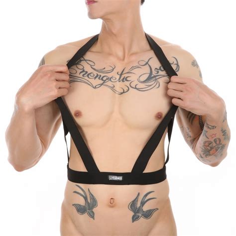 Sexy Men S Body Chest Harness Bondage Belt Halter Neck Men Lingerie