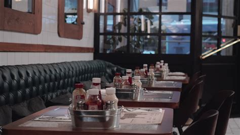 Empty cafe interior 28712571 Stock Video at Vecteezy