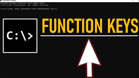 Command Prompt Tutorials Function Keys Youtube