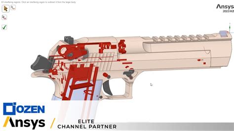 Firearms Simulation In Ansys Part Geometry Cleanup In Spaceclaim