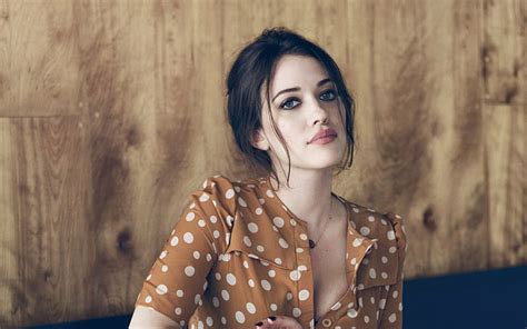 HD Wallpaper Kat Dennings Actress Brunette Cleavage Beauty Beautiful