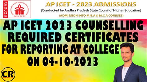 Ap Icet Counselling Required Certificates Or Documents For