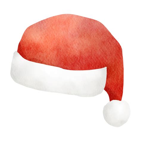 Watercolor Santa Hat Png