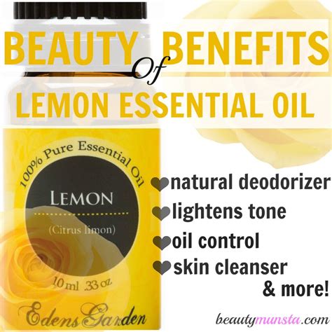 Top 10 Beauty Benefits Of Lemon Essential Oil Beautymunsta