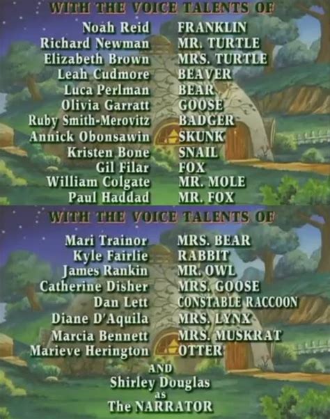 Constable Raccoon Voice Franklin Tv Show Behind The Voice Actors