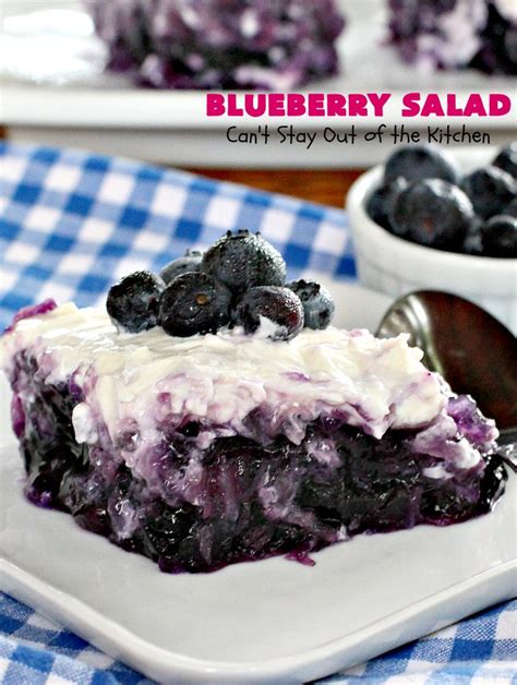 Blueberry Jello Salad With Fresh Blueberries