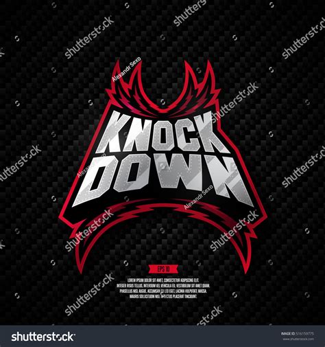 Modern Professional Fighting Logo Design Knock Stock Vector (Royalty ...