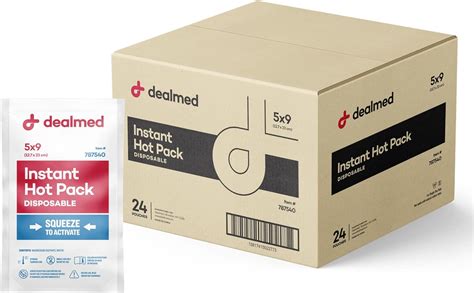 Amazon.com: Dealmed Instant Hot Pack – Pack of 24, 5" x 9" Disposable ...