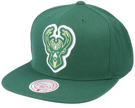 Milwaukee Bucks Pop Back Green Snapback - Mitchell & Ness cap ...