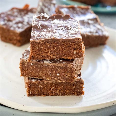 Easy Coconut Chocolate Slice Recipe Whole Natural Kitchen