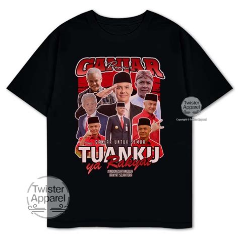 Jual Kaos Ganjar Pranowo Presiden Indonesia Tangguh Baju Pemilu