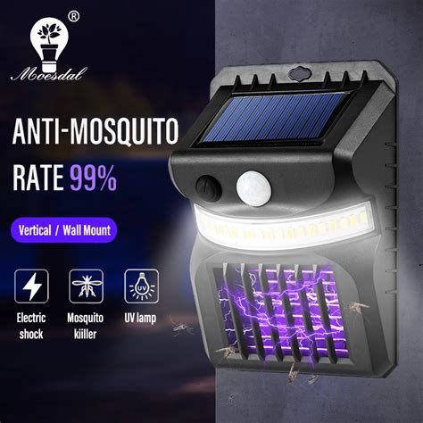 LED Solar Mosquito Killing Wall Lamp Outdoor Ultraviolet Choque El