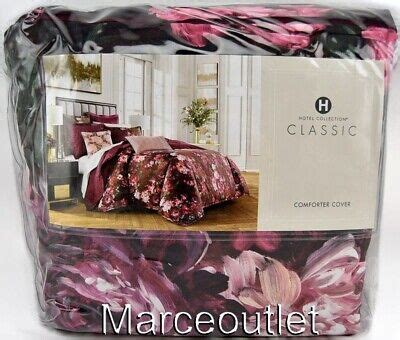 Hotel Collection Classic Dutch Floral FULL QUEEN Duvet Cover Oxblood