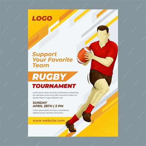 Free Vector Rugby Template Design