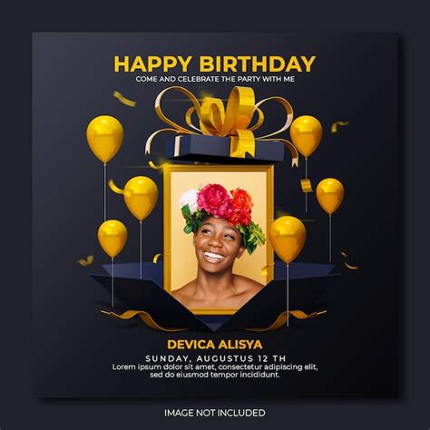 Premium Psd Happy Birthday Post