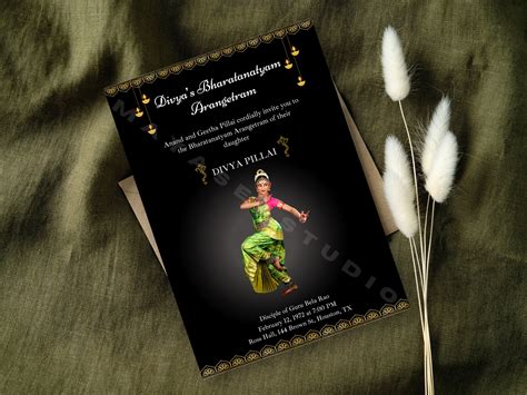 Arangetram Invitation Templateindian Classical Dance Etsy