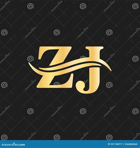 Elegant Monogram Logo Letter Zj Minimal Design Stock Vector