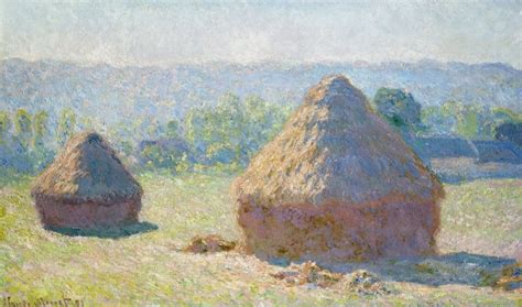 Monet: Haystacks, 1891. /N'Haystacks, End Of Summer.' Oil On Canvas, Claude Monet, 1891. Poster ...