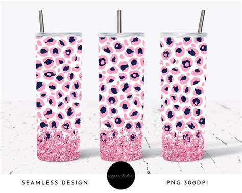 Leopard Print Tumbler Wrap Oz Tumbler Sublimation Design Etsy