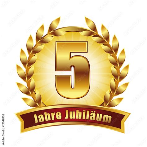 5 Jahre Jubiläum Stock Illustration Adobe Stock