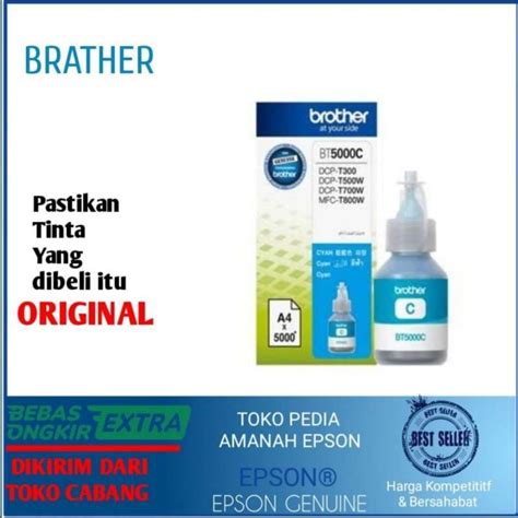 Promo TINTA BROTHER BT 6000 BT 5000 CYAN ORIGINAL Ink Diskon 10 Di