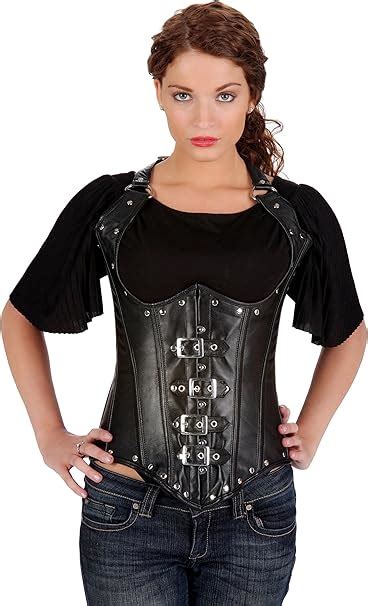 Shaper Corset SC80017A Black Real Leather Steel Boned Tight Sexy Waist