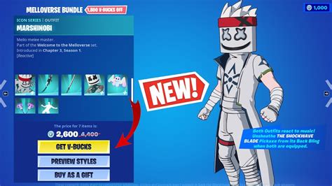 Fortnite Item Shop NEW Melloverse Bundel Marshmellow Skin ARE BACK