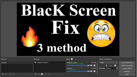 Fixed Obs Studio Black Screen Problem Through This Method Win