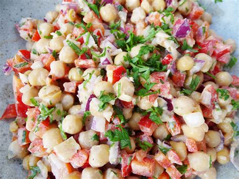 Crunchy Chickpea Salad with Tahini Dressing - Anti Candida Kitchen