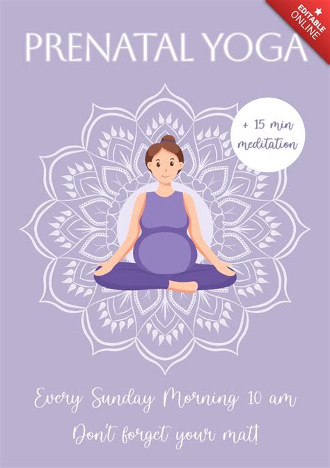 Prenatal Yoga Flyer Free Design Template