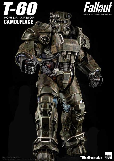 T 60 Power Armor Camouflage 1 6 Scale Fallout Threezero