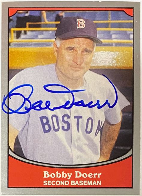 Bobby Doerr Autographed Pacific Legends Boston Red Sox Baseball