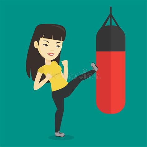 Female Boxer Punching Stock Illustrations 232 Female Boxer Punching