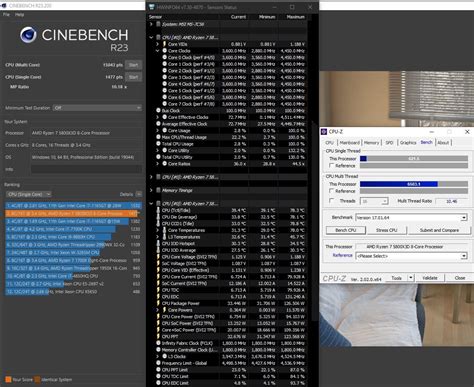 Cinebench R23 Score 5800x3d Ramd